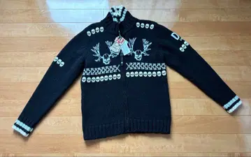 ENERGIE 에너지 스컬 디자인 집업 니트 미사용 새상품