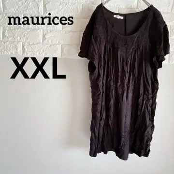 [ maurices ] 레이스 개더 디자인 튜닉 XXL 블랙