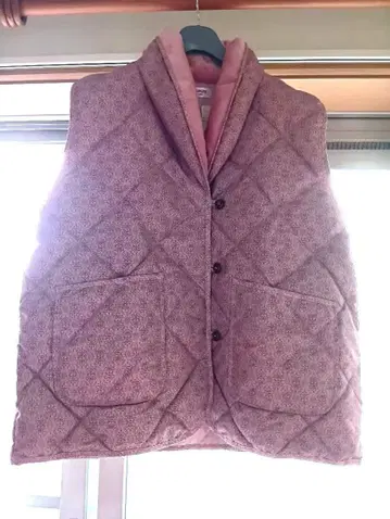 핑크 퀼팅 베스트