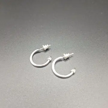 실버 후프 귀걸이 소형