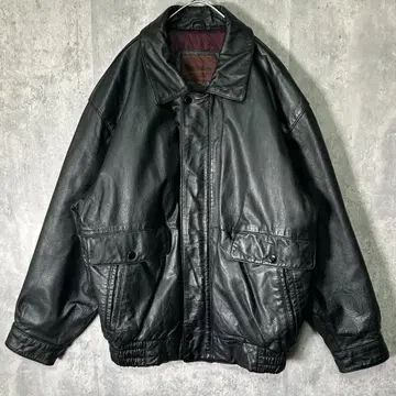 최고급 소가죽 가죽 자켓 블랙 짧은 기장 충전솜 어깨 패드 없음 빈티지