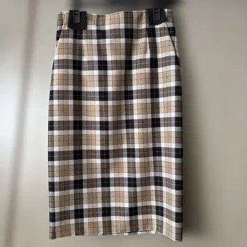 23구 체크 무늬 타이트 스커트