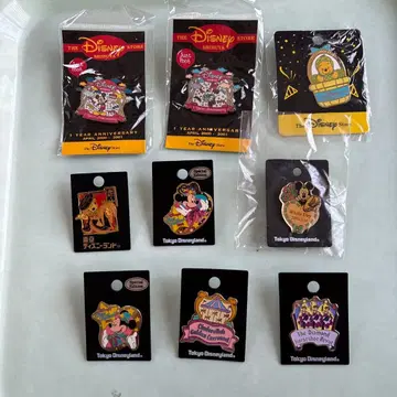 디즈니 스토어 시부야 1주년 기념 핀 외 7개