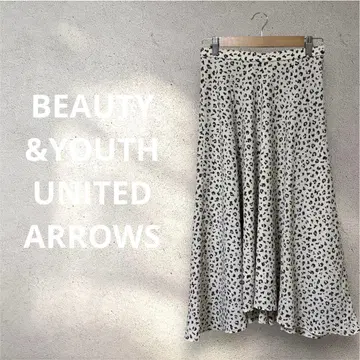 BEAUTY&YOUTH 레오파드 프린트 플레어 스커트 올 패턴 변형