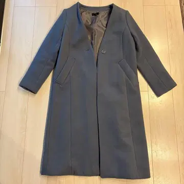 GIRL 블루 체스터 코트 이너 다운 포함