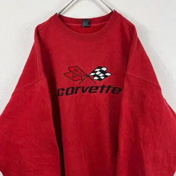 USA 구제 의류 corvette 자수 맨투맨 기업계