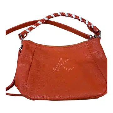 키타무라 오렌지 가죽 숄더백