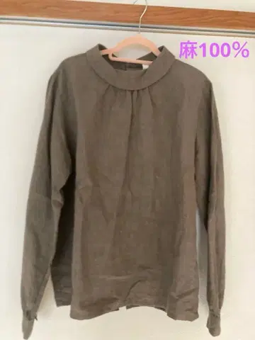 LUEUF 르프 린넨 블라우스 백 버튼 일본제 린넨 100%