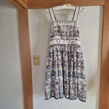 미키마우스 코믹 프린트 슬리브리스 원피스