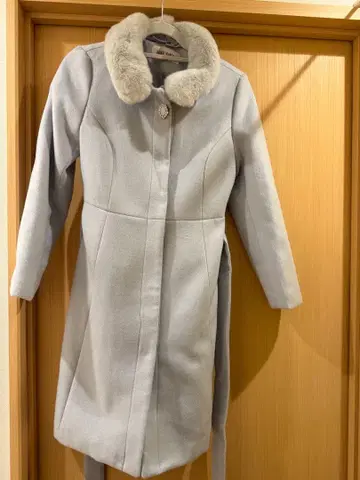 MISCH MASCH 퍼 부착 롱 코트