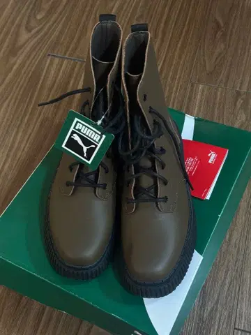 미사용 새상품 PUMA 브라운 부츠