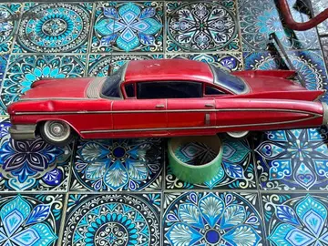 캐딜락 빨간색 약 46cm 안테나 포함 Yonezawa 요네자와 프릭션