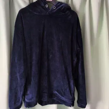[ 백넘버 ] 다크 네이비 플리스 후드티