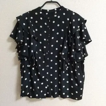 JOURNAL STANDARDreIume 도트 프린트 프릴 블라우스