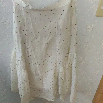 쿠레트 도트 무늬 쉬폰 롱 스커트 4L