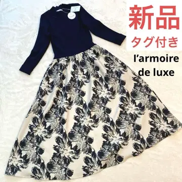 새상품 택 포함 l'armoire de luxe  플라워 절개 원피스