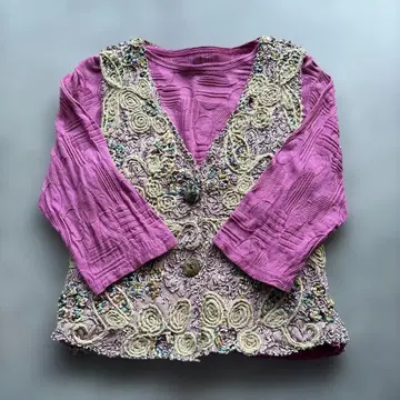 M&Kyoko 니트 베스트 핑크 사토 섬유