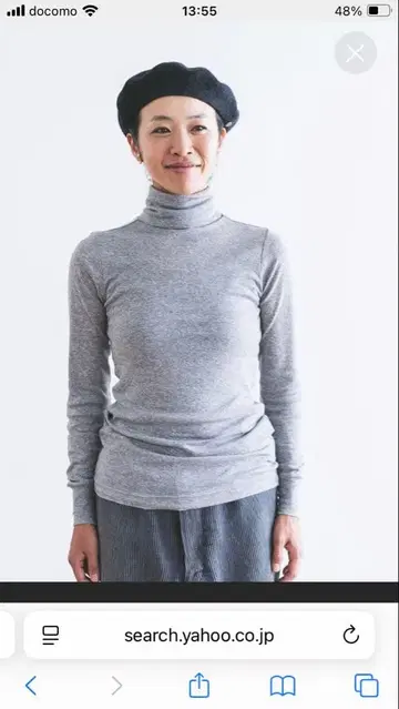 홈스펀 그레이 터틀넥 택 포함 미사용 새상품