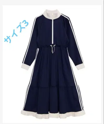 PUNYUS 프릴 저리 원피스 사이즈 3 네이비 빅 사이즈