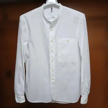 MHL 마가렛호웰 밴드 카라 셔츠 화이트 M