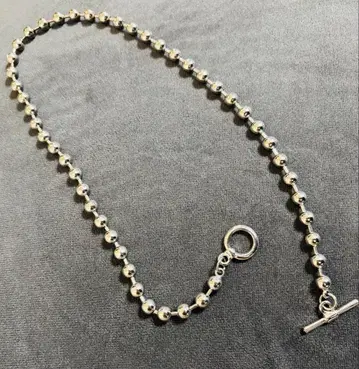 실버 볼 체인 목걸이