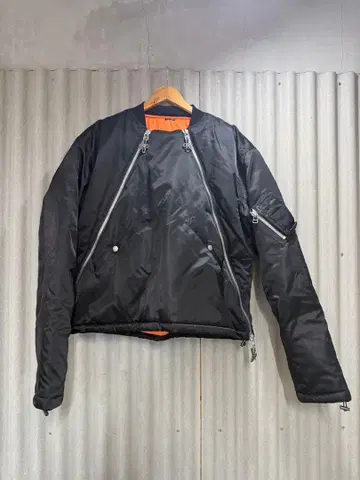 LES SIX 블랙 MA-1 자켓 레시스