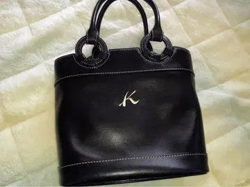 키타무라 블랙 가죽 핸드백 새상품급