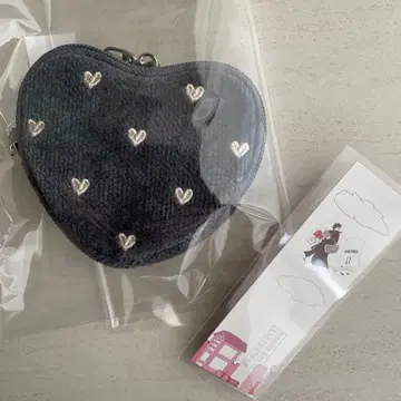 페이러 하트형 파우치 그레이 택 포함 새상품