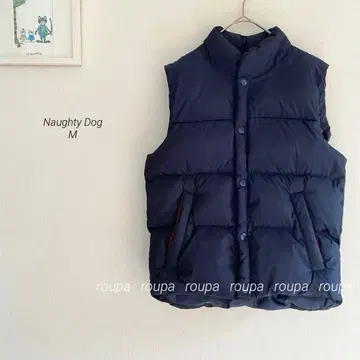 Naughty Dog 충전솜 베스트 네이비 6007