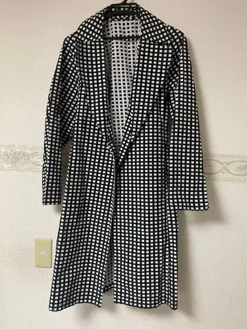 SPECCHIO 체크 무늬 트렌치코트 M 사이즈