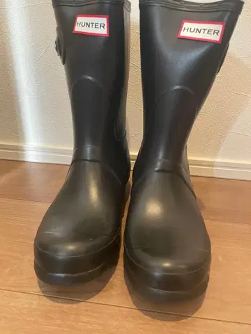 HUNTER 블랙 레인부츠 UK 5