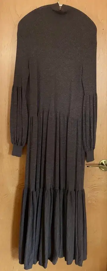 ADAWAS 니트 티어드 롱 원피스