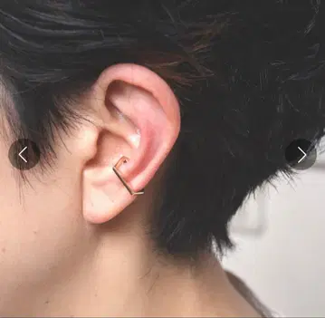 오각형 이어커프 10K 골드 이어 주얼리
