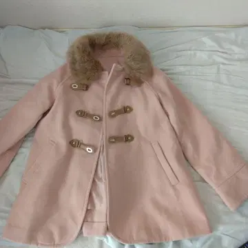 A라인 코트 핑크