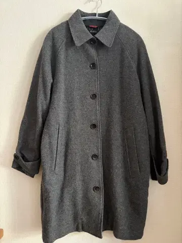 그레이 울 롱 코트