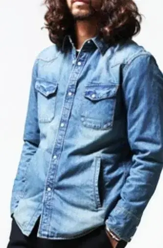 도쿄 니시카와 x nano universe 콜라보 다운 데님 셔츠