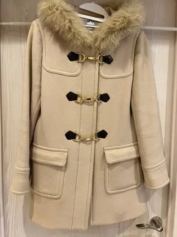 Rirandture 베이지 더플 코트 퍼 포함