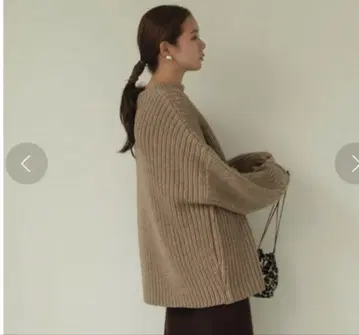 todayful 오버 사이즈 브라이드 니트 베이지