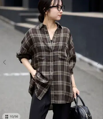 SLOBE IENA 비에라 체크 루즈 셔츠