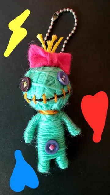 부두 인형 포크퐁 스트랩 행운 부적