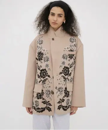 CLANE /FLOWER EMBROIDERY TAILORED JACKET