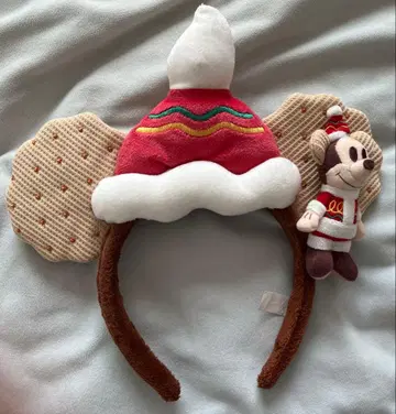 크리스마스 쿠키 아이스 미키 머리띠 레어 단종 산타