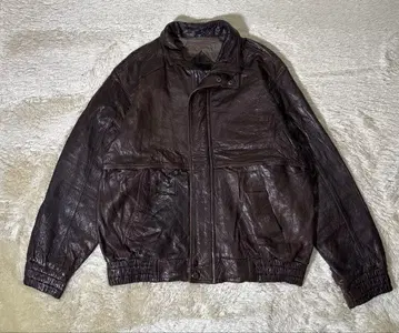 pierre cardin 천연 가죽 안감 퀼팅 가죽 자켓