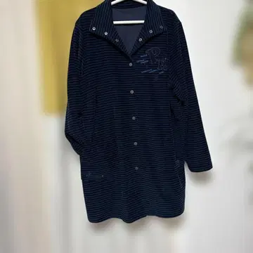 Topys 스트라이프 긴팔 가디건 네이비