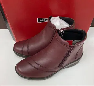 아킬레스 솔보 (22.5cm) 보르도 폭넓은 4E 양쪽 지퍼