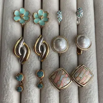 빈티지 귀찌 6 귀걸이 페어 세트