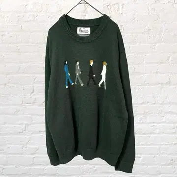 12020 ships 비틀즈 애비 로드 니트 스웨터 그린 L