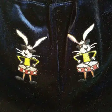 애니멀 무늬 벨로아 팬츠