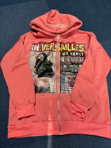 핑크 지퍼 후드티