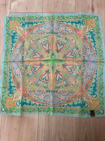 [ ETRO ] 100% 실크 페이즐리 무늬 스카프